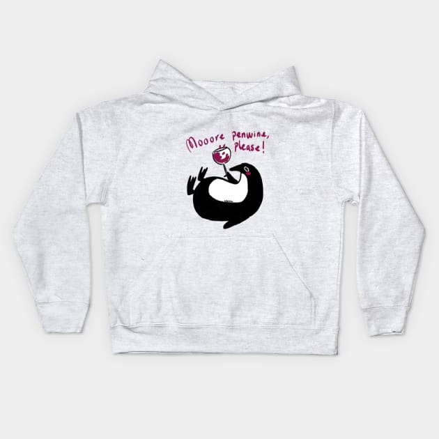 Mooore penwine, please! Kids Hoodie by The Yellow Girl